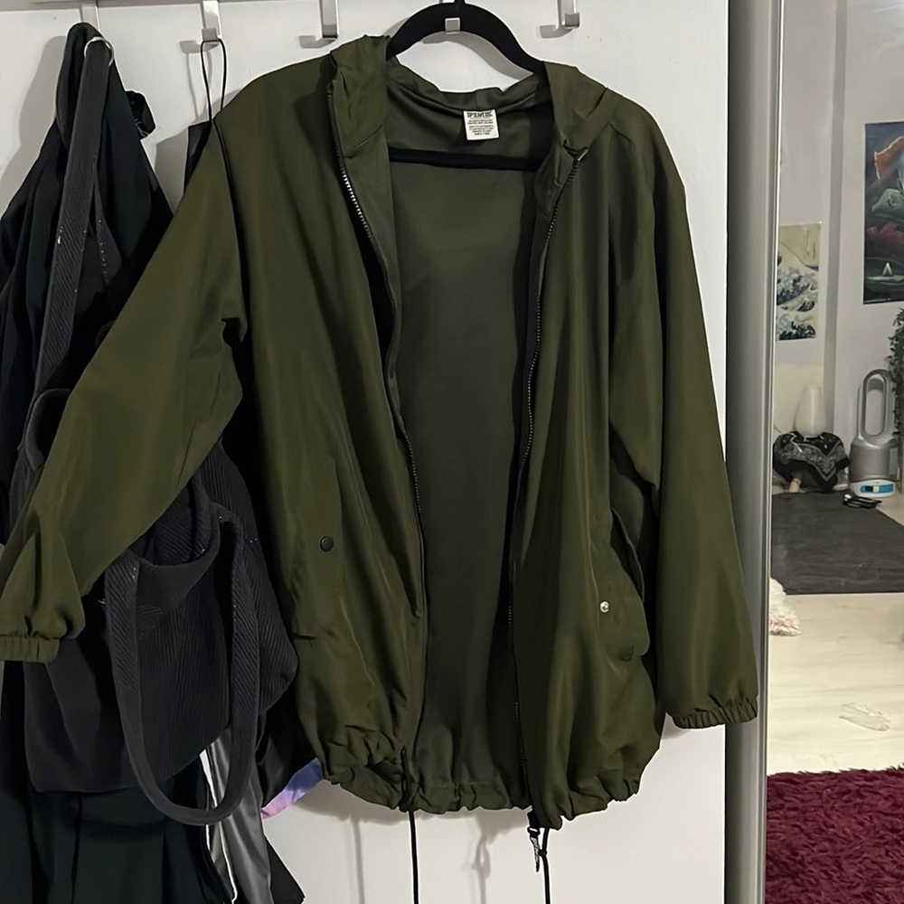 Small oversized marsh green PINK  Victoria Secret jacket
